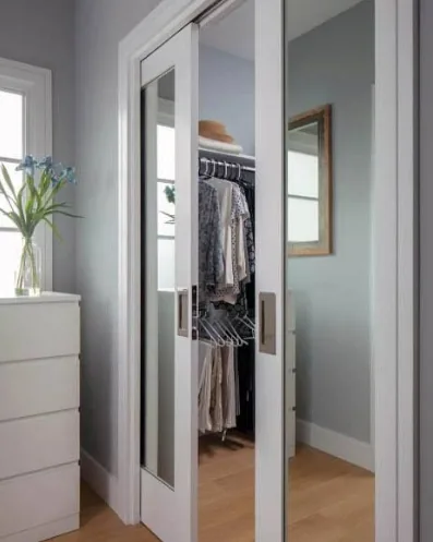 5. Mirrored Pocket Doors