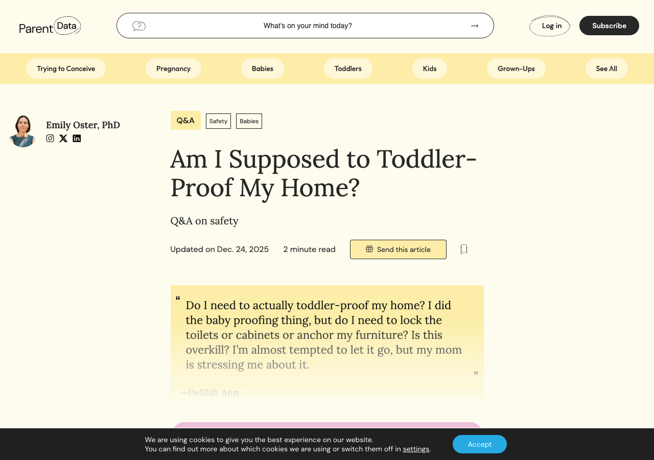 ParentData on toddler-proofing the home