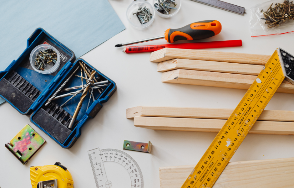 Tools and materials for exterior door installation