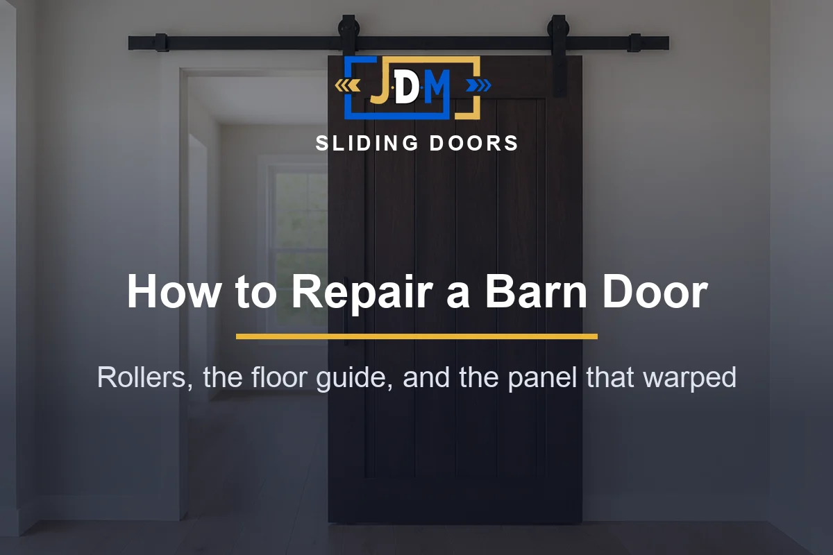 How to Repair a Barn Door: Rollers, Floor Guide, Warping and Wobble
