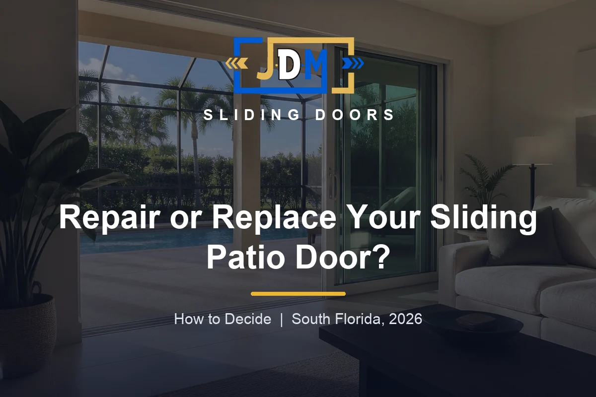 Repair or Replace Your Sliding Patio Door? How to Decide (South Florida, 2026) - JDM Sliding Doors