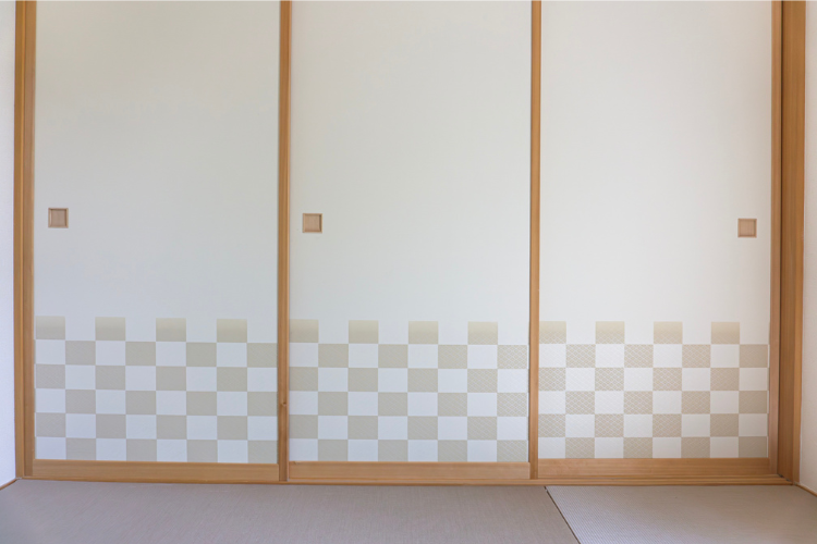 Sliding door panels seated on a track — check for even alignment