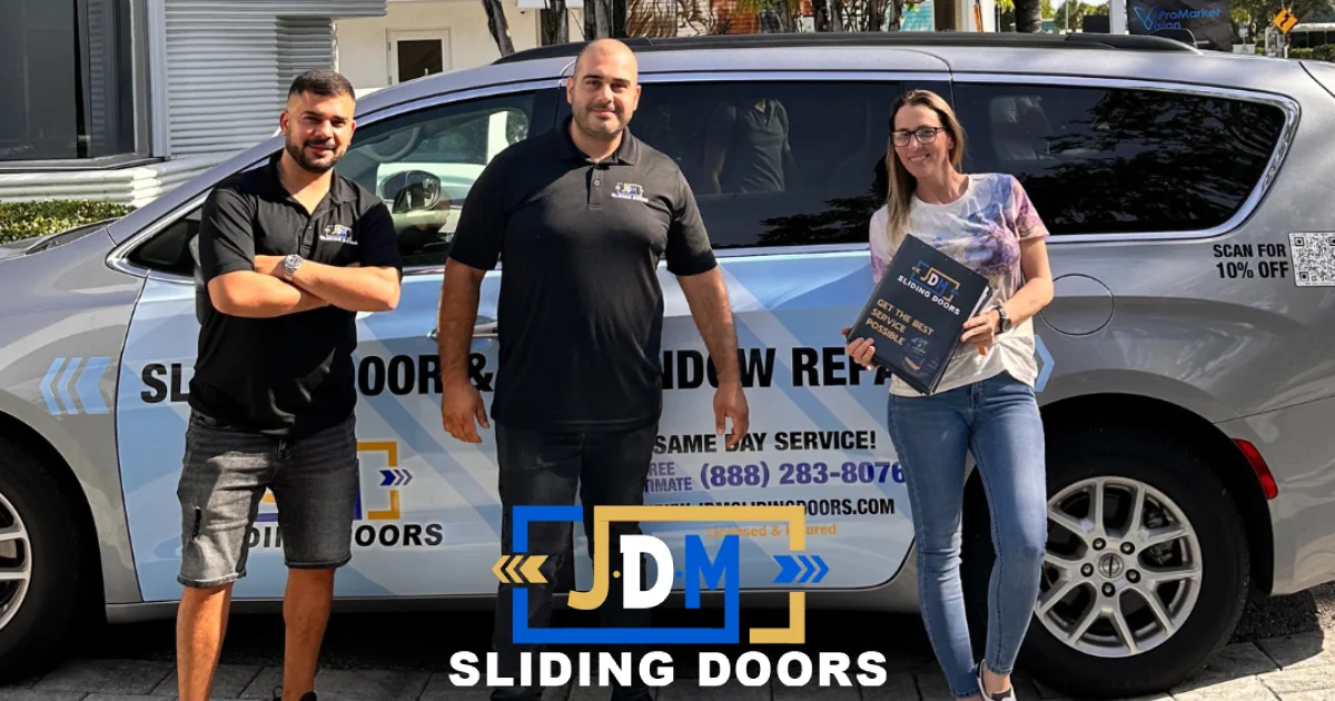 JDM Sliding Doors team and service van