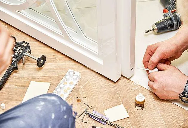 Pocket door roller and track repair